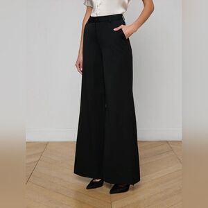 Lagence Black Pilar High Rise Wide Leg Pants Size 14 Minimalist Quiet Luxury